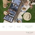 thumbnail image 2 of Twine Cape Cod Picnic Wicker Basket with Wine Glasses, Corkscrew & Place Setting, 2 of 5