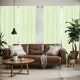thumbnail image 2 of Ambesonne Green Leaf Window Curtains, Abstract Art Simplistic, Each 28" W x 95" L, Apple Green White, 2 of 5
