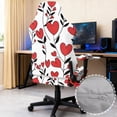 thumbnail image 3 of Jiueut Heart Print Gaming Chair Cover with Armrest Cover, Thick Computer Chair Protector with Stretchy Bottom Non Slip Rotating Chair Slipcover Valentine's Day Decor, 3 of 7