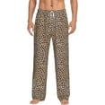 thumbnail image 2 of Picia Leopard Print-2 Mens Soft Woven Cotton Elastic Waistband Sleep Pajama Pant Lounge Sleep Pant With Pockets And Drawstring-Large, 2 of 9