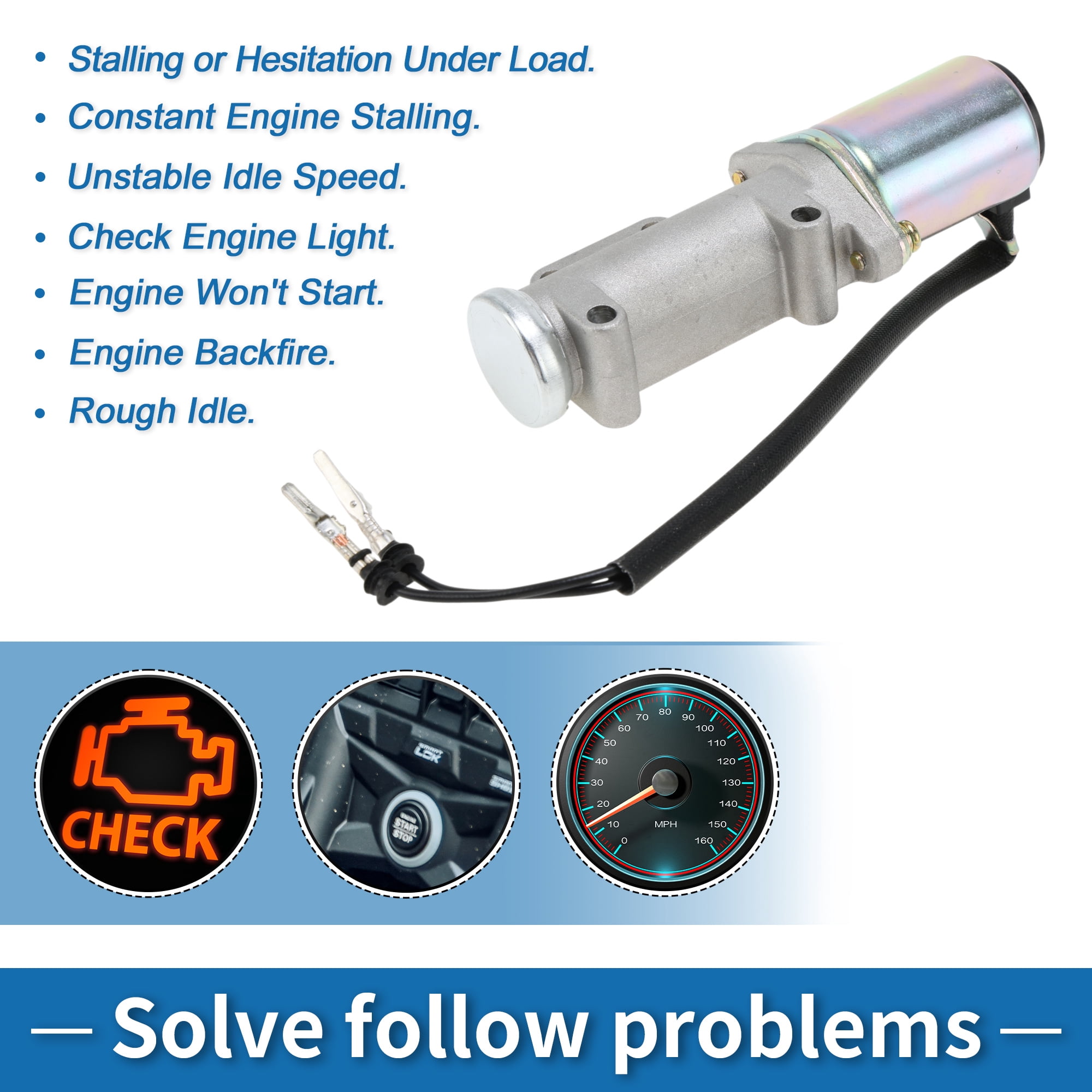 Unique Bargains Car Idle Air Control Valve for Nissan Pickup 1995-1997 Replace No.237810F300 IACV Idle Motor Idle Air Control Valve for Stable Engine Operation
