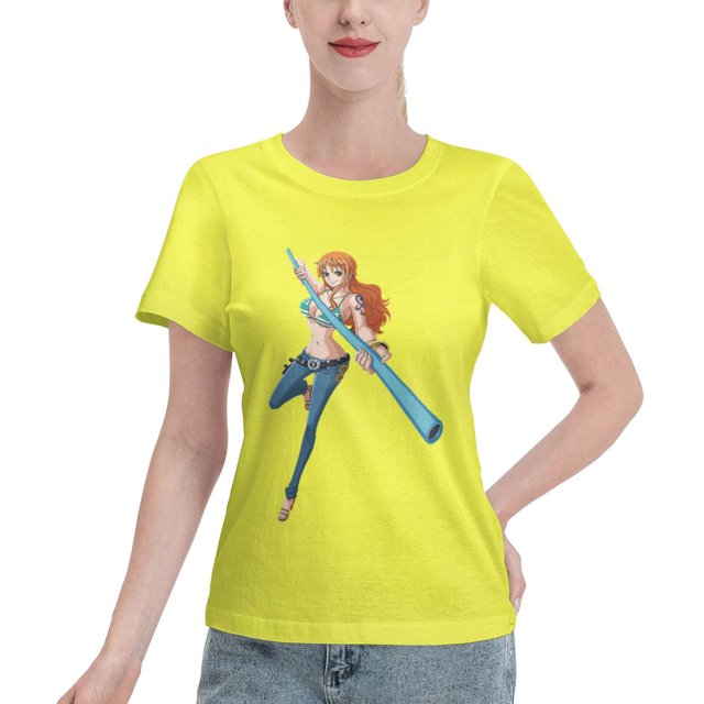 T-Shirt Basique à Manches Courtes pour Femme une Pièce Nami