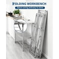 thumbnail image 3 of 72 In x24 In Commercial Stainless Steel Folding Table with Bottom Shelf - Portable Kitchen Island Workstation for Restaurants Catering and Home Use, 3 of 7