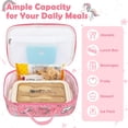 thumbnail image 3 of GYEUKHAM Kids Lunch box Insulated Soft Bag Mini Cooler Back to School Thermal Meal Tote Kit for Girls,Boys,Red Unicorn, 3 of 8