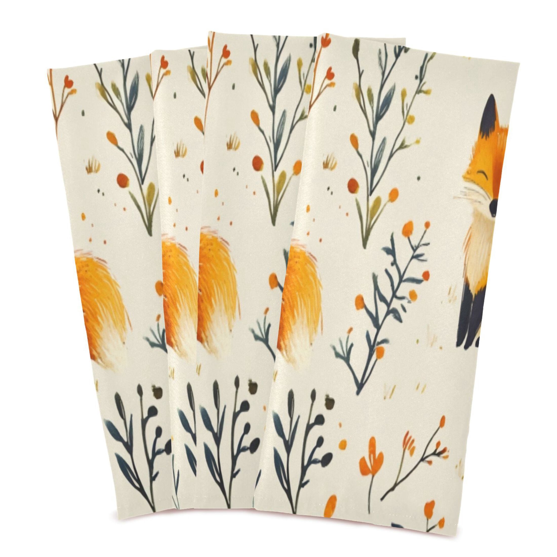 Kitchen Towel 28x18 Inches x6，Plate Towel, Decorative Towel, Napkin, Tea Towel Tea Towels For Kitchen Dish Cloths & Dish Towels Cute Fox