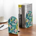 thumbnail image 5 of Picia Tropical Floral Pattern Wood Bookends for Shelves,Non-slip Bookends, Heavy Duty Wooden Bookend Support,1 Pair, 5 of 8