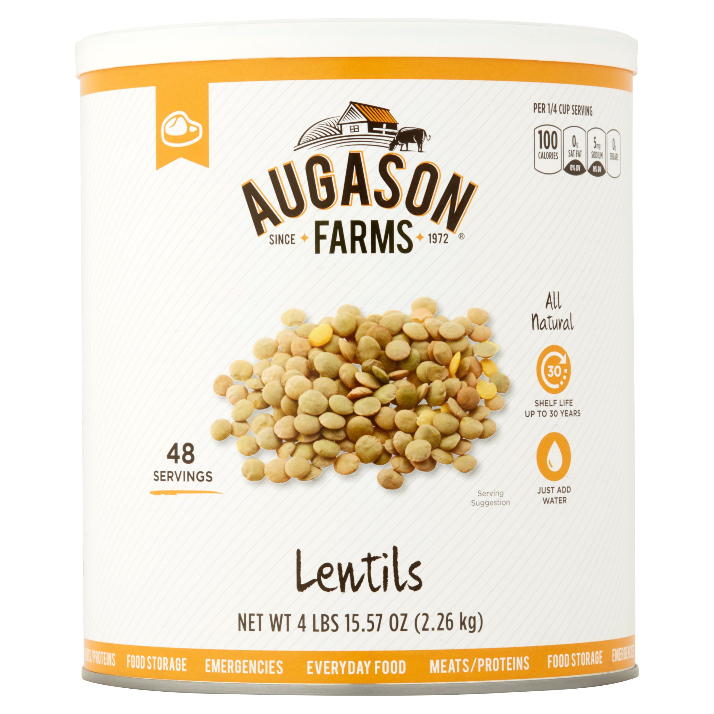 Augason Farms Lentils, 80 oz by Blue Chip Group