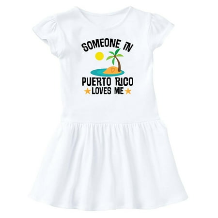 

Inktastic Someone in Puerto Rico Loves Me Gift Baby Girl Dress