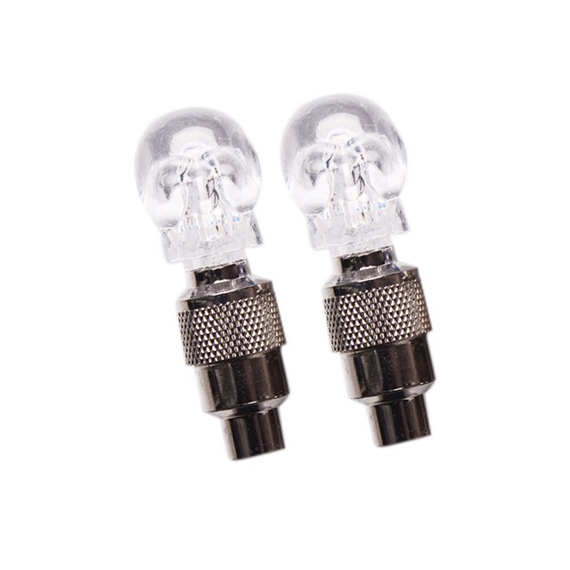 Eigraketly 2 piezas Auto bicicletas válvula luz montaña bicicleta rueda neumático tapa motocicleta coche iluminación noche seguridad Type3 NO3