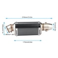 thumbnail image 4 of Tubo de escape ANGGREK Acero Inoxidable 51 Mm 2 pulgadas Corto Universal Modificado, 4 of 8