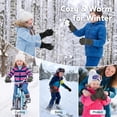 thumbnail image 7 of Cooraby 2 Pairs Kids Snow Ski Gloves Winter Waterproof Warm Gloves for Boys Girls Cold Weather Outdoor, 7 of 7