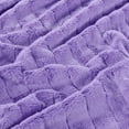 thumbnail image 5 of Home Soft Things Plush Faux Fur Throw & 2 Pillow Covers Set - Paisley Purple - 60"x80"/18"x18" Jumbo, 5 of 9