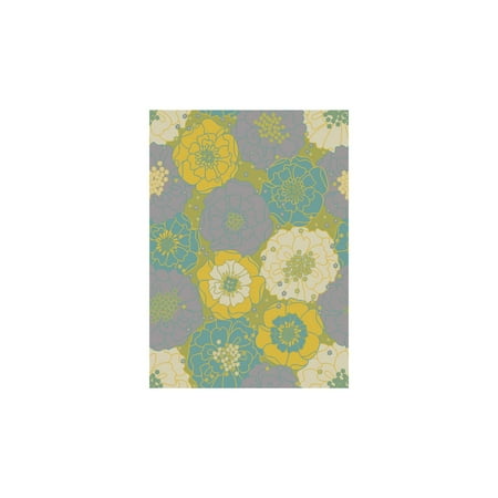 Nourison Home & Garden Indoor/Outdoor Green 10' x 13' Area Rug, (10x13)