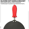 thumbnail image 2 of 4 Pack Poignées en Silicone pour Poêle en Fonte Poignée de Casserole Manchon Résistant à la Chaleur -Rouge, 2 of 5