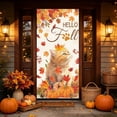 thumbnail image 6 of Fall Door Banner Cover,Autumn Harvest Animal Pattern Background for Front Door Patio Entryway 70.87x35.43 Inch, 6 of 6