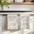 thumbnail image 7 of Khaki Flower Kitchen Towels Set of 3, Vintage Farmhouse Boho Leaf Spring Plant Absorbent Dish Towels for Kitchen, Microfiber Hand Towel, Quick Drying Tea Towel for Cleaning Decorative Dishcloths, 7 of 7