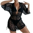 thumbnail image 1 of Women's Solid Color Split Three-piece Bikini Swimsuit, 1 of 3