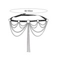 thumbnail image 2 of Hukapapa Cinturón de cadena negro punk para mujer, accesorios de cuero para el cuerpo, joyería para niñas, 68 cm-102 cm, 2 of 5