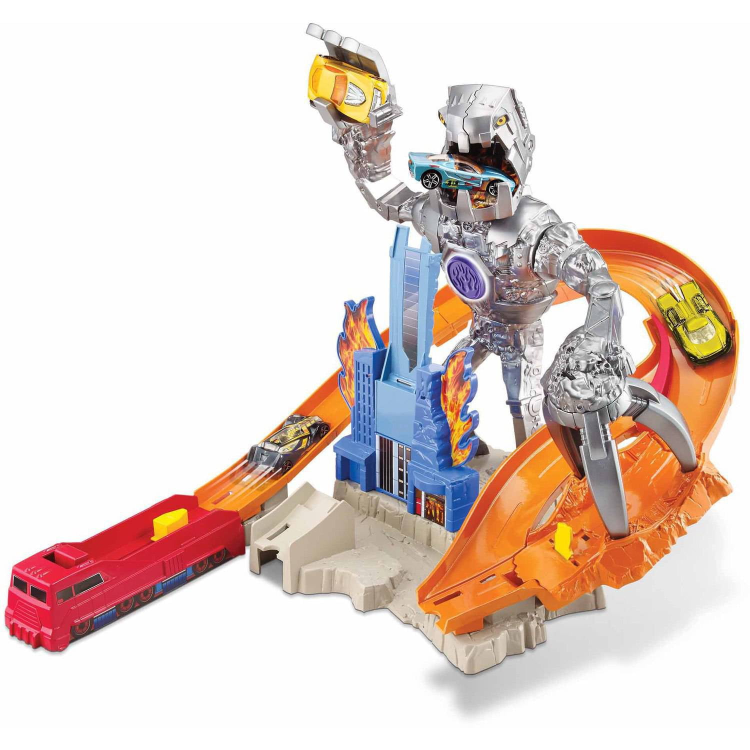 hot wheels nitrobot attack playset