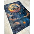 thumbnail image 5 of Incredible Solar Eclipse Illustration Rug 5x7 ft = 155x215 cm, 5 of 5