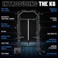 thumbnail image 5 of Mikolo Power Rack Cage, Weight Rack with Cable Crossover Machine,Multi-Function Squat Rack with J Hooks,Dip Bars and Landmine for Home Gym, 5 of 9