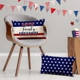 thumbnail image 3 of 4th of July Pillow Covers 12x20 Stripes Independence Day Decorations God Bless America Flag Stars Patriotic Throw Pillow Covers Memorial Day Cushion Case for Sofa Couch Set of 4, 3 of 5