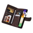 thumbnail image 5 of Dteck Crossbody Wallet Case for Samsung Galaxy A13 5G,Magnetic Leather Card Holder Zipper Wallet Kickstand Heavy Duty Lanyard Strap/Shoulder Strap Cover,Brown, 5 of 8