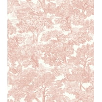 Chesapeake Spinney Rose Rose Toile Prepasted High Performance Wallpaper, 20.5-in by 33-ft, 56.4 sq. ft.
