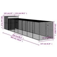 thumbnail image 4 of vidaXL Cage à Poules avec Rangée Anthracite 165x863x181 cm Acier Galvanisé, 4 of 5