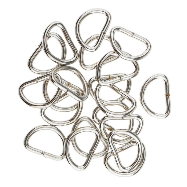 100 piezas de anillos en D de aleación para correas de correaje 10x6x1.5mm