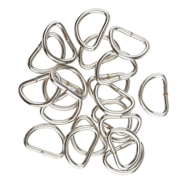100 piezas de anillos en D de aleación para correas de correaje 10x6x1.5mm