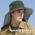 thumbnail image 3 of Outdoor Sun Hat Detachable Neck Face Flap UPF 50+UV Protection Visor Fishing Hats with Neck Flap for Men & Women, 3 of 5