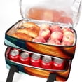 thumbnail image 5 of Snail Double Layered Insulated and Refrigerated Large Capacity Lunch Bag with Two Compartments - 7.1x11.4x16.1 Inches - Hand Carry Lunch Bags, 5 of 6