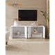 thumbnail image 2 of FEANDREA Arenero para Gatos 2 Plazas Privadas Caja Cerrada Antisalpicaduras Mesa Auxiliar 145.6x48.5x50cm, 2 of 6