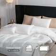 thumbnail image 2 of MooMee Duvet Cover Set Queen 600-TC 100% Long-Staple Cotton Sateen Silky Smooth Luxury (Bright White, 90" x 90"), 2 of 6