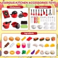 thumbnail image 2 of LINXUXIE 71Pcs Kids Kitchen Toy Accessories,Toddler Pretend Cooking Playset with Play Pots,Learning Gift for Girls,Boys, 2 of 7