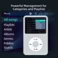thumbnail image 2 of Reproductor MP3 Innioasis de 128 GB con Bluetooth HiFi Sound de 2.4 pulgadas, plateado, 2 of 8
