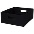 Better Homes & Gardens HalfSize Fabric Storage Bin, 2 Pack, Black