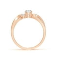 thumbnail image 2 of Angara Natural Diamond Three Stone Engagement Ring in 14K Rose Gold for Women (Size-4.4mm) | April Birthstone Jewelry (Ring Size - 10), 2 of 12