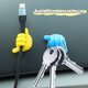 thumbnail image 3 of [Precios Al Por Mayor] Colgador De Línea De Carga De Gafas/Gancho De Pulgar De Coche Creativo/Mini Autoadhesivo Para Pared/Soporte De Plástico En Forma De Mano/Clip Organizador De Cable Multifuncional, 3 of 4