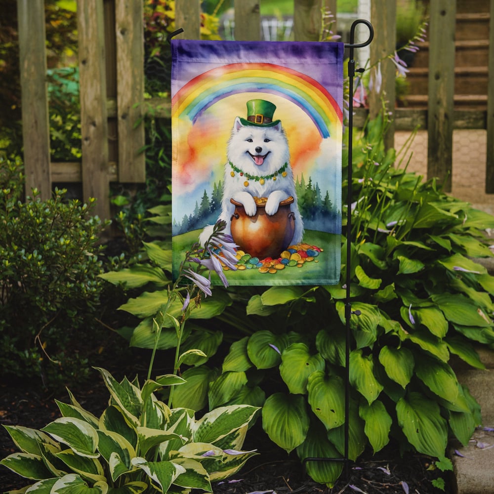Samoyed St Patrick's Day Garden Flag 11.25 in x 15.5 in