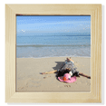 thumbnail image 1 of Ellie Yao Beautiflu Girl Picture Beach Sun Sea Square Picture Frame Wall Tabletop Display, 1 of 3