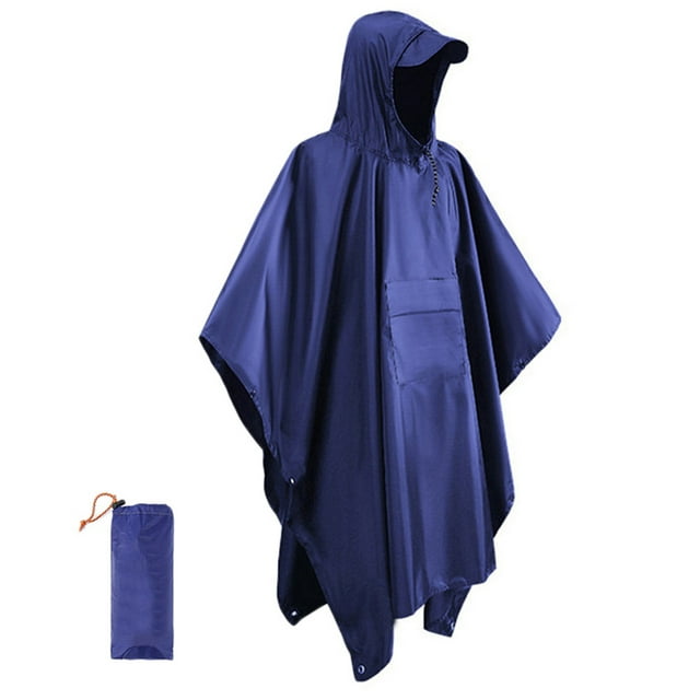 Chaqueta impermeable reutilizable para senderismo con capucha para actividades al aire libre para hombre