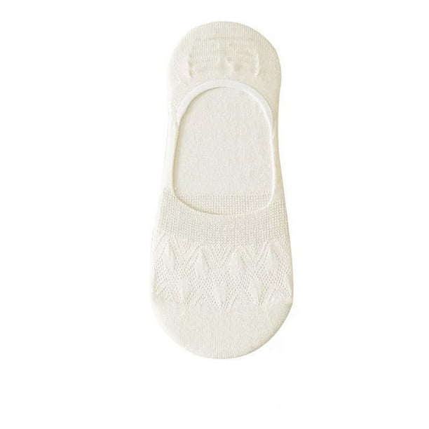 Zhuge pares de calcetines invisibles para mujer, antideslizantes, de corte bajo, con forro invisible para uso informal y formal, suaves y elásticos, color beige