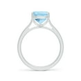 thumbnail image 2 of Angara Natural 2.45 Ct. Aquamarine with Diamond Solitaire Ring in Sterling Silver for Women (Ring Size: 9), 2 of 9