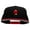 Red Black, variant on Power Punch Embroidered Two Tone Superior Cotton Twill Flat Bill Snapback Cap - Gold Black OSFM