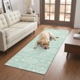 thumbnail image 4 of Hallway Runner Rug 2x6ft Mint Green Botanical Washable Runner Rug Non Slip Soft Non-Shedding Low-Profile Summer Chic Wildflowers Long Bathroom Floor Carpet Rugs for Kitchen Entryway Bedside, 4 of 8