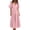 Pink, variant on Delconic Women’s Short Sleeve V Neck Maxi Dress with Elastic Waist and Puff Sleeves for Casual and Daily Wear Beige L