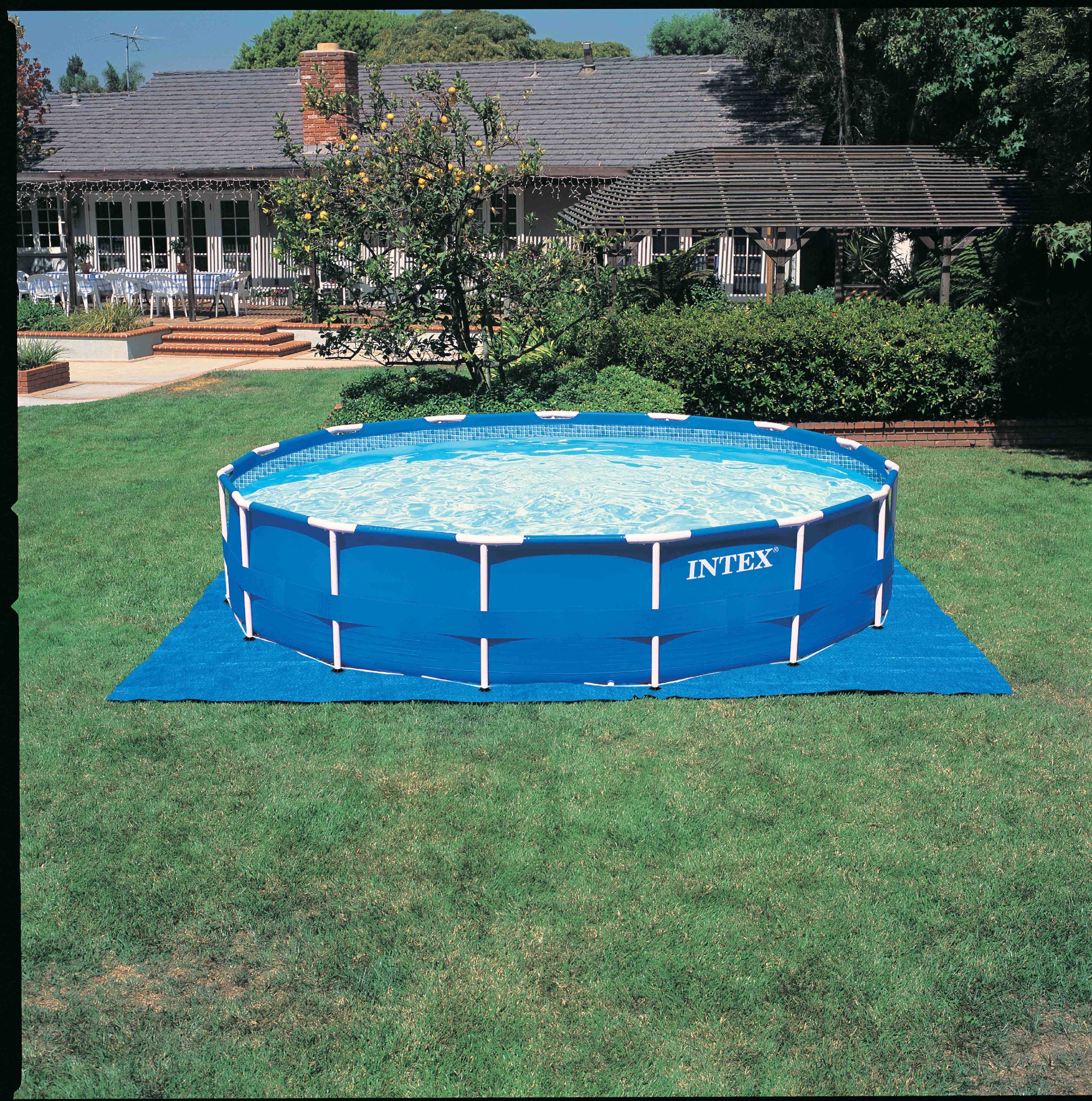 Intex 15' x 48" Metal Frame Above Ground Pool with Filter Pump - image 5 of 7