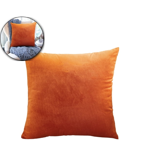 Dvruxg Velvet Throw Pillow Covers 16x16 Inch - Soft Square Decorative Cushion Cover for Couch, Sofa